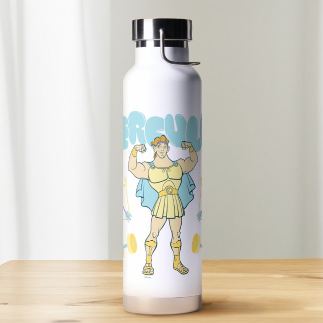 Hercules Arrows and Dumbbells Flex Water Bottle Trinkflasche (Water bottle on simulated table)