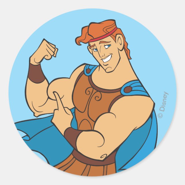 Hercules Bicep Flex Classic Round Sticker (Devant)