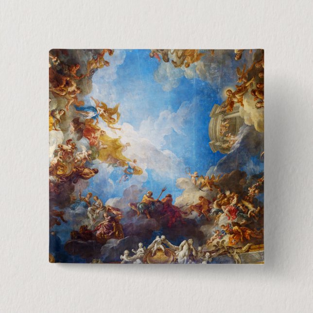 Hercules-Deckenmalerei im Schloss Versailles Button (Vorderseite)