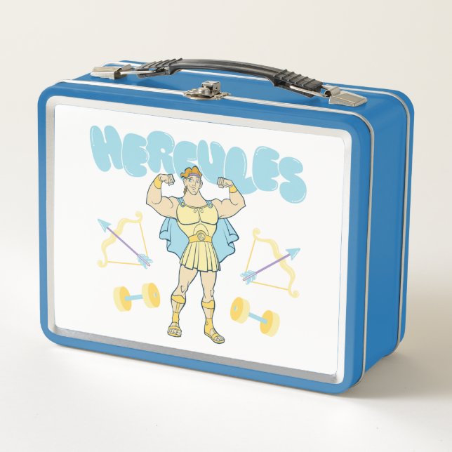 Hercules Pfeile und Hanteln Flex Metall Lunchbox (Vorderseite)