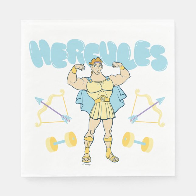 Hercules Pfeile und Hanteln Flex Servietten (Vorderseite)