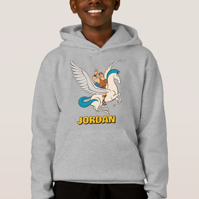 Hercules reitet auf Pegasus Hoodie (Vorderseite)