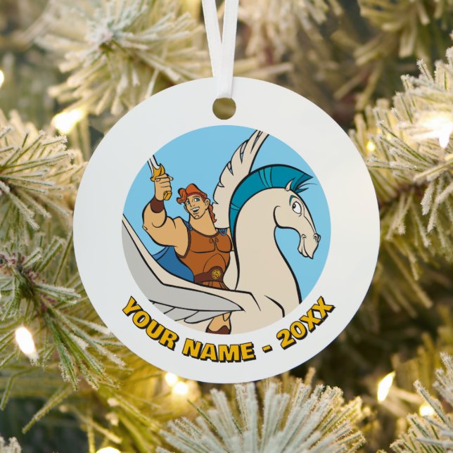 Hercules Riding Pegasus Metal Ornament (InSitu)