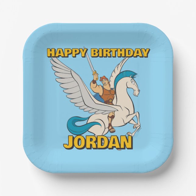 Hercules Riding Pegasus Paper Plates Pappteller (Vorderseite)