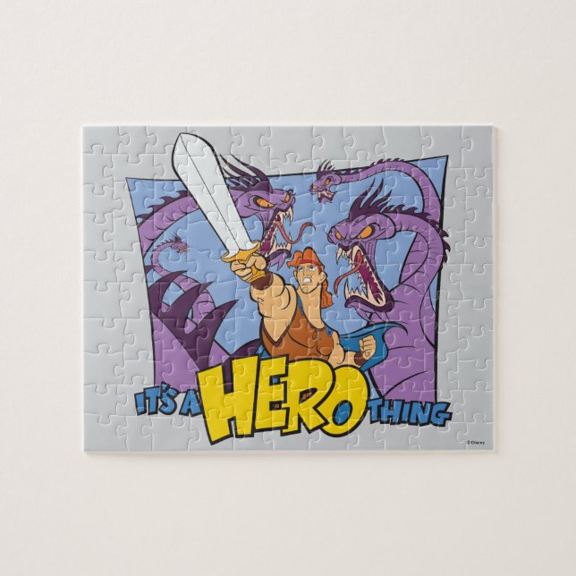 Hercules vs Hydra - It's a HERO Thing Jigsaw Puzzl (Horizontal)