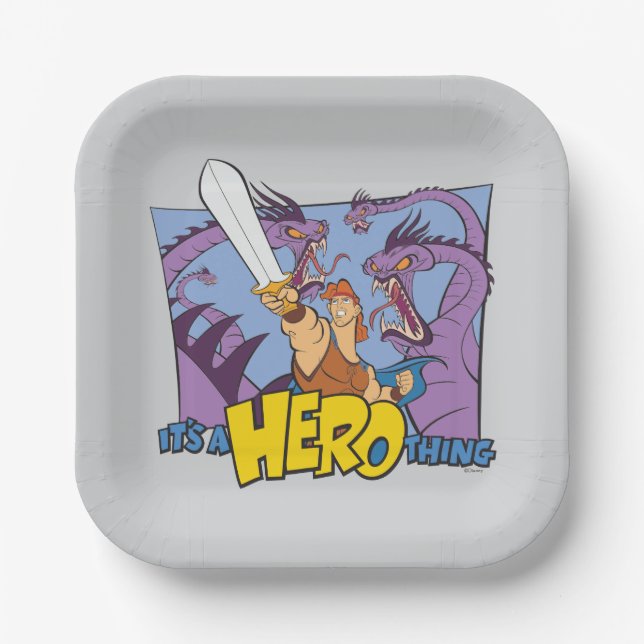 Hercules vs Hydra - It's a HERO Thing Paper Plates Pappteller (Vorderseite)
