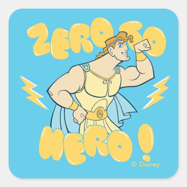 Hercules - Zero to Hero Square Sticker (Devant)