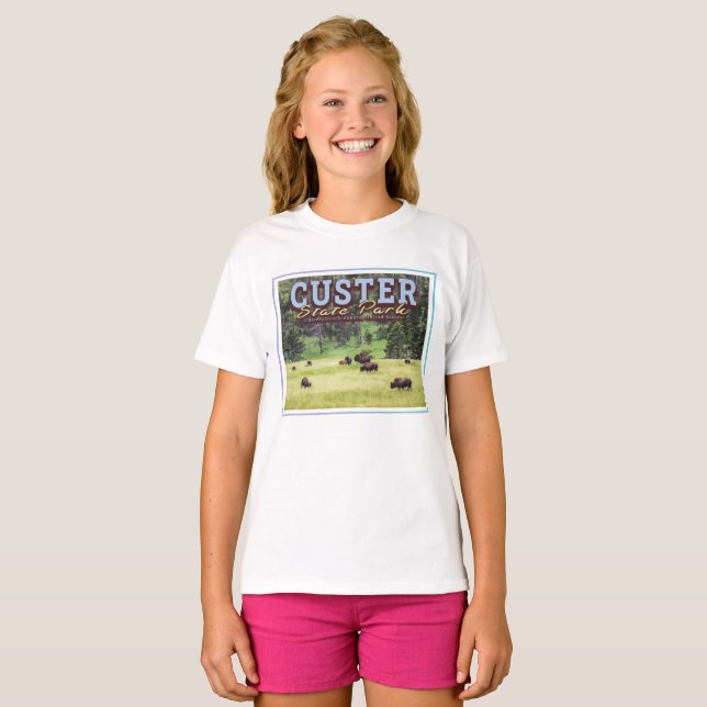 HERD BISON - KUNDENPARK STAAT - SÜDDAKOTA T-Shirt (Vorne ganz)