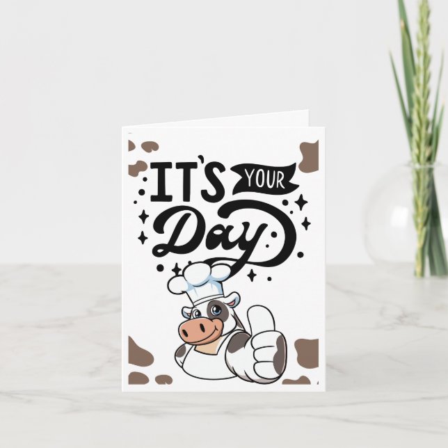 Herd ist dein Geburtstag Dankeskarte (Vorderseite)