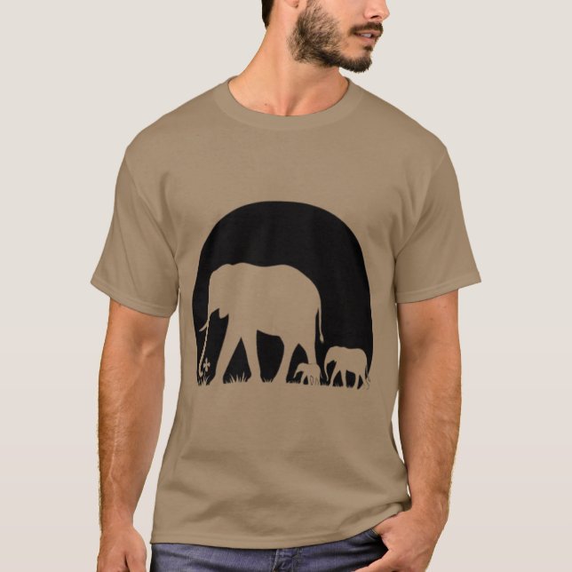 Herd of elephants boy funny T-Shirt (Vorderseite)