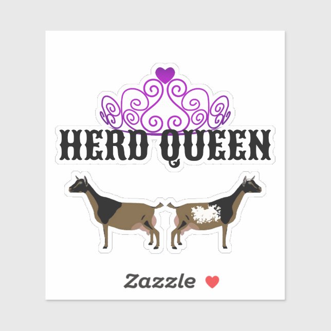 Herd Queen -  Nigerian Dwarf Goat Aufkleber (Blatt)