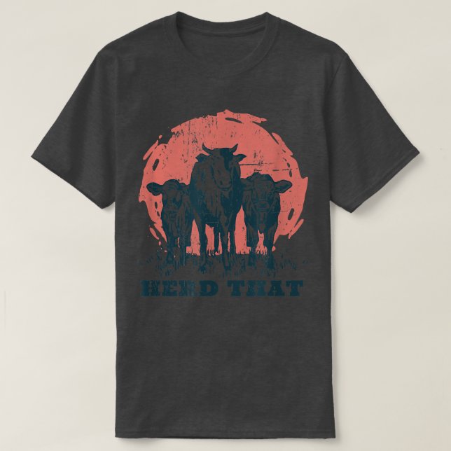 Herde, die Kuh entwirft Vieh Bauer & Fa. T-Shirt (Design vorne)
