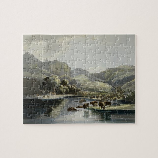 Herden des Bisons und der Elche auf dem Oberleder (Horizontal)