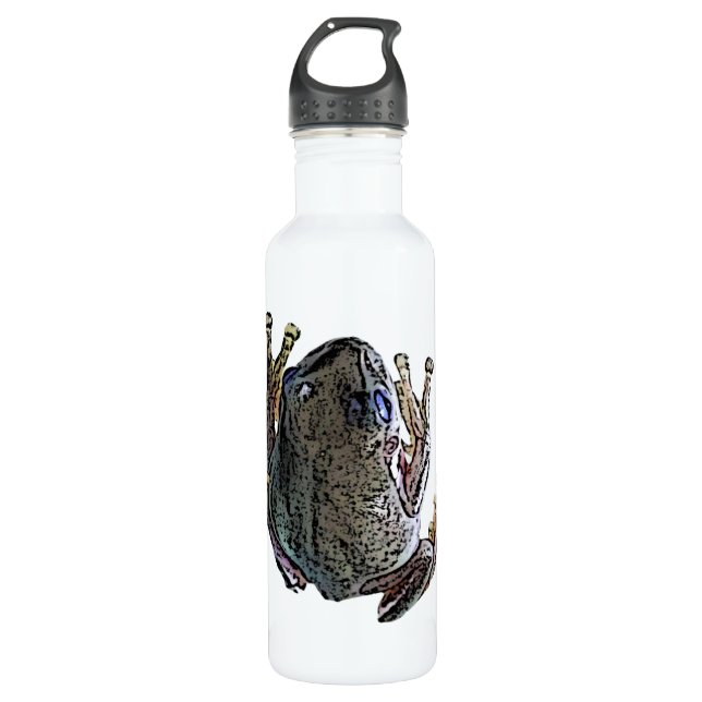Herden von White's Tree Frog Herp Derp Edelstahlflasche (Vorderseite)