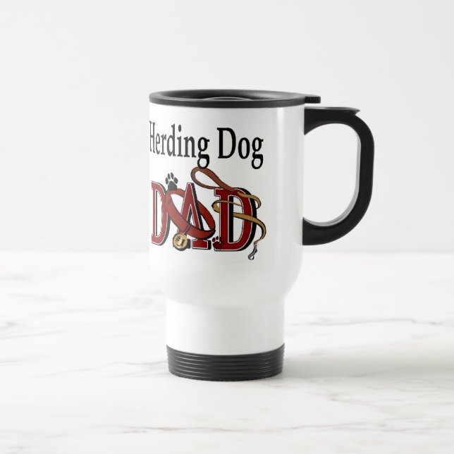 Herding Hund Vater Geschenke Reisebecher (Rechts)