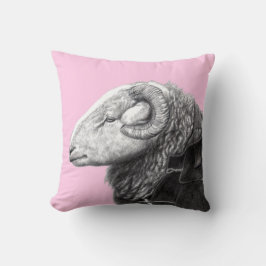 Herdwick Ram in Duffel Coat (Ume) Kissen