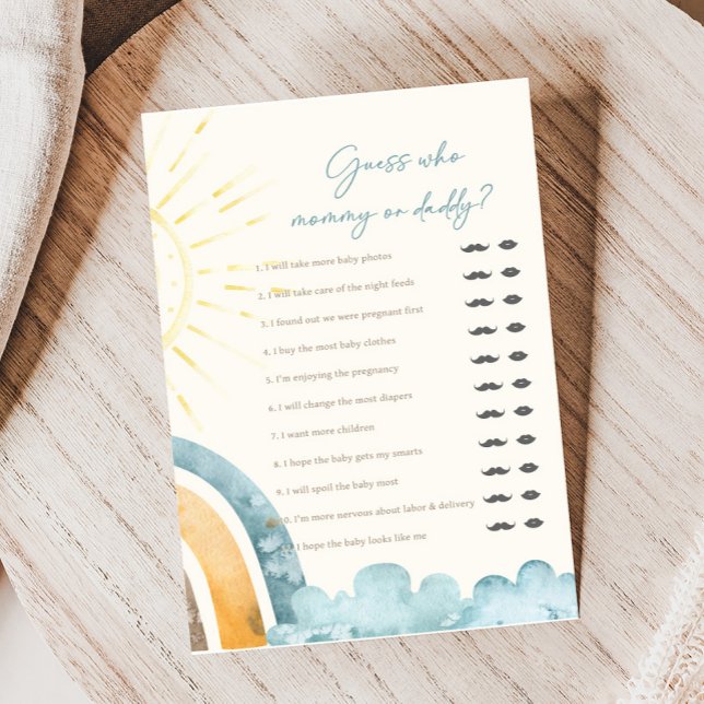 Here Comes The Son Baby Shower Guess Who Game (Here Comes the Son Baby Shower Game)