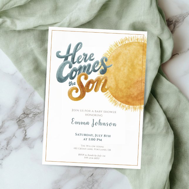 Here Comes the Son Baby Shower Invitation (Von Creator hochgeladen)