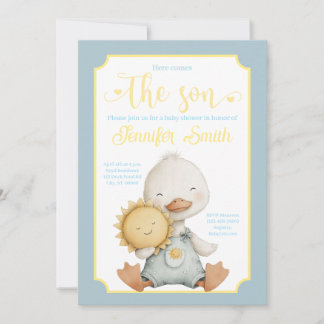 Here Comes the Son Baby Shower Invitation Einladung
