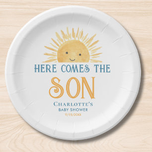 Here Comes The Son Baby Shower Pappteller