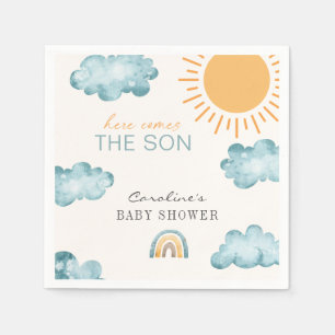 Here Comes The Son Baby Shower Sonnenschein Serviette