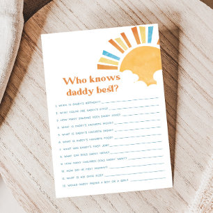 Here Comes the Son Baby Shower Wer kennt Daddy Spi