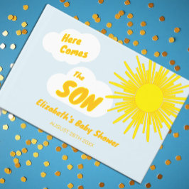Here Comes The Son Boy Baby Shower Gästebuch