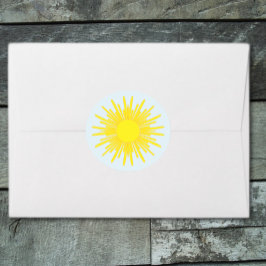 Here Comes The Son Boy Baby Shower Runder Aufkleber