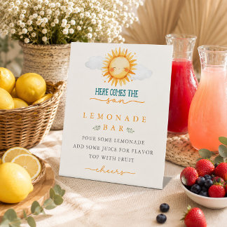 Here comes the Son Drink Bar Baby Shower Sockelschild