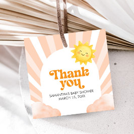 Here Comes the Sun Baby Shower Favor Tags Geschenkanhänger