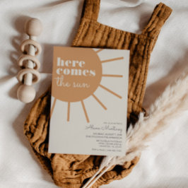 Here Comes the Sun | Boho Baby Shower Invitation Einladung