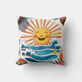 Here Comes the Sun – Boho Beach Vibes Zierkissen