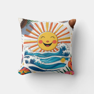 Here Comes the Sun – Boho Beach Vibes Zierkissen