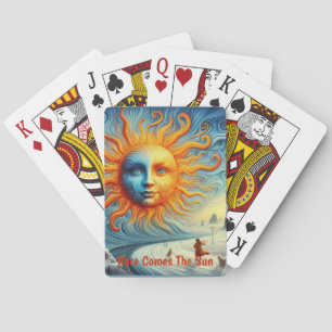 Here Comes The Sun - KI Kunstposter Spielkarten