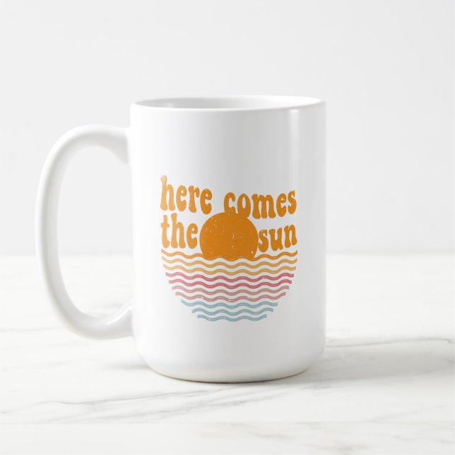 Here Comes the Sun Retro Kaffeetasse (Links)