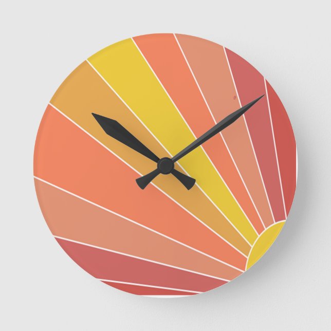 Here Comes the Sun Runde Wanduhr (Vorderseite)
