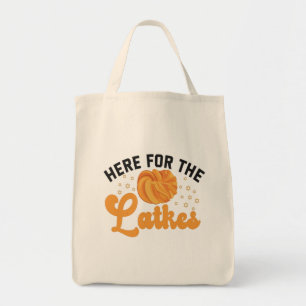 Here For The Latkes Funny Jewish Hanukah Holiday Tragetasche