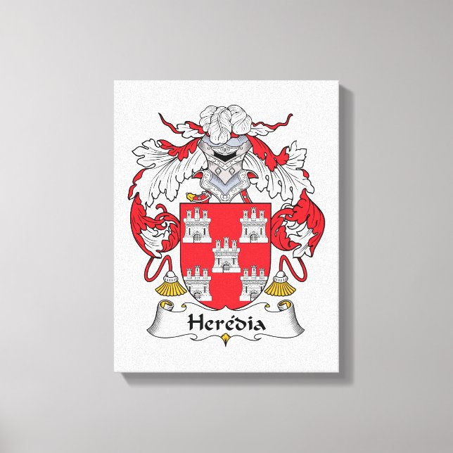 Heredia Familienwappen Leinwanddruck (Vorderseite)
