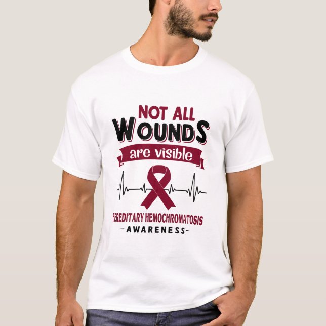 Hereditäre Hemochromatose-Aufklärung Monat Band T-Shirt (Vorderseite)