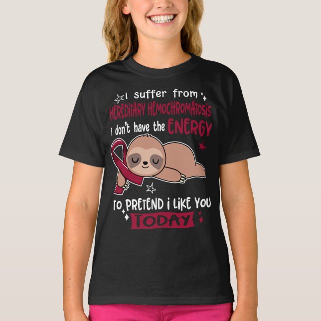 Hereditäre Hemochromatose-Bewusstseinsstörung T-Shirt (Vorderseite)