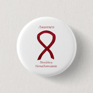 Hereditäres Hemochromatose Awareness Ribbon Button