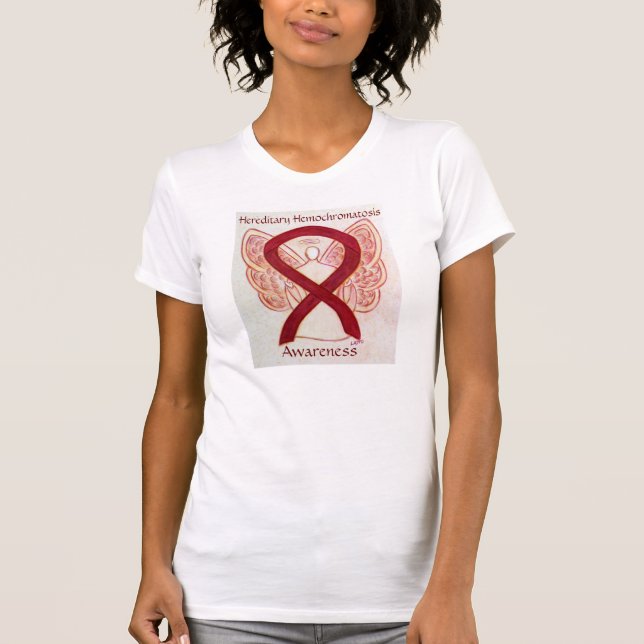 Hereditäres Hemochromatose Awareness Ribbon Shirt (Vorderseite)