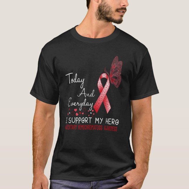 Hereditäres Hemochromatose-Bewusstsein T-Shirt (Vorderseite)