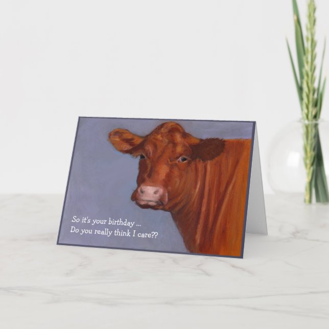Hereford Beef Cow: Kühe ich mich um deinen Geburts Karte (Vorderseite)