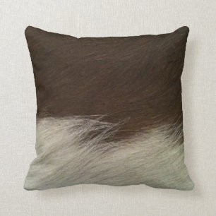 Hereford Brown und White Imitats Cowhide Throw Kissen