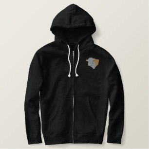 Hereford Bull Head Bestickter Hoodie