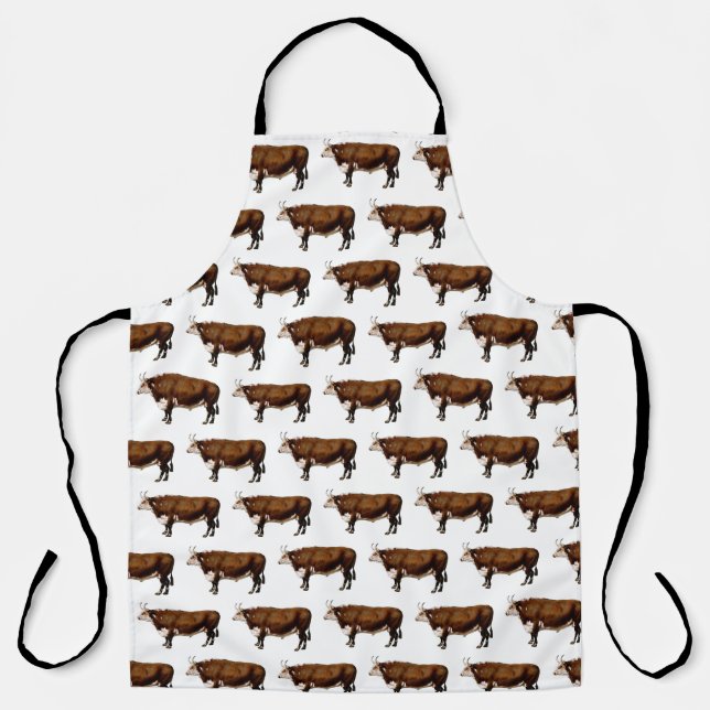 Hereford-Bulle Muster Schürze (Vorderseite)
