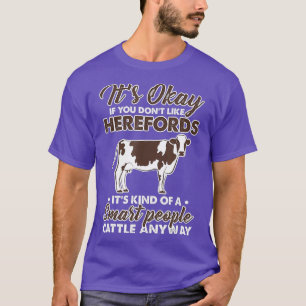 Hereford Cow Bauer Landwirtschaft Spaß T-Shirt