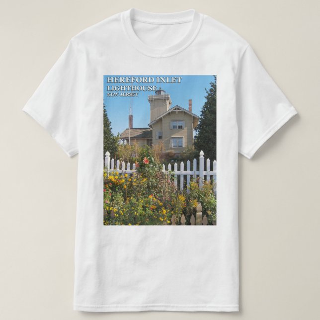 Hereford Inlet Lighthouse, New Jersey T - Shirt (Design vorne)