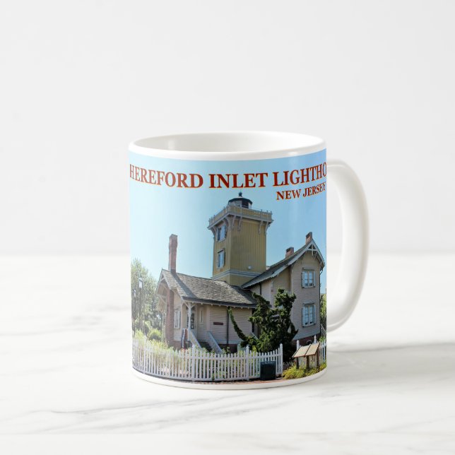 Hereford Inlet Lighthouse, New Jersey Tasse (VorderseiteRechts)
